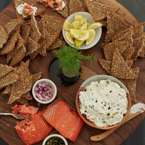 Smoked Salmon with Red OnionCaperCream Cheese Back Country Basics